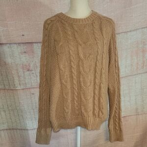 GAP Tan Cable Knit Sweater